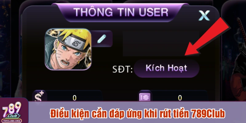 Điều kiện cần đáp ứng khi rút tiền 789Club