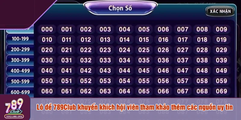 Lô đề 789Club khuyến khích hội viên tham khảo thêm các nguồn uy tín